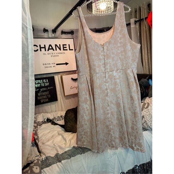 Torrid pink/peach lace 22 3x  midi texture knit skater dress plus fit & flare - Picture 8 of 10